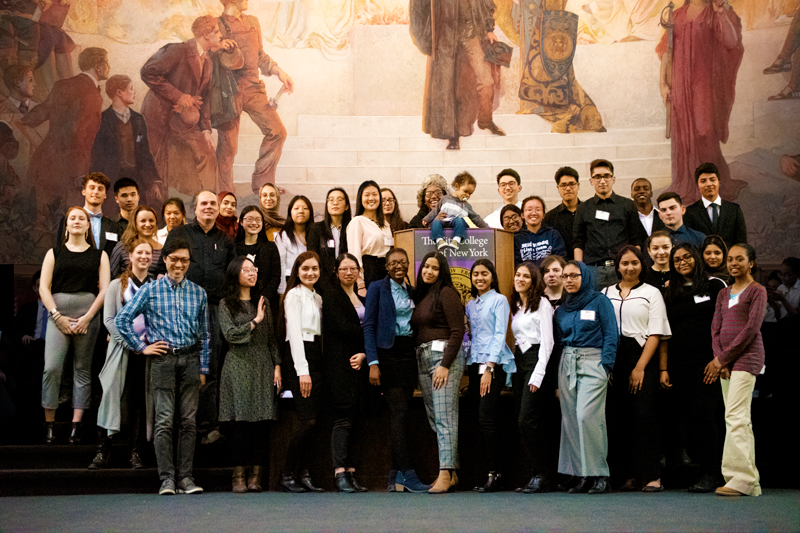 Group photo at Shepard Hall, City College, CUNY